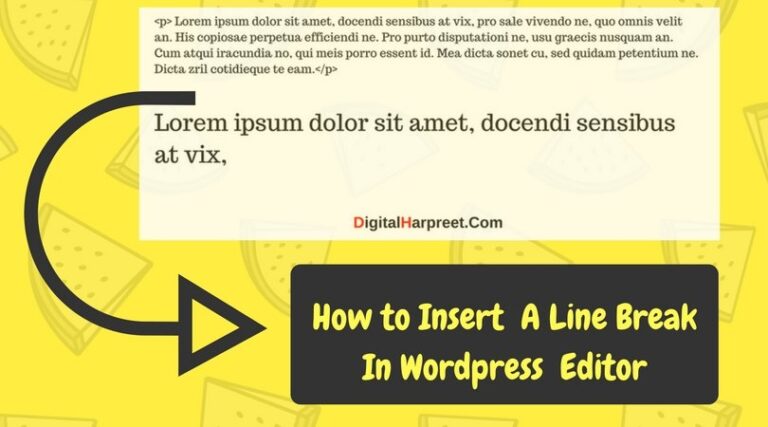 How To “Insert A Line Break in WordPress” Manually