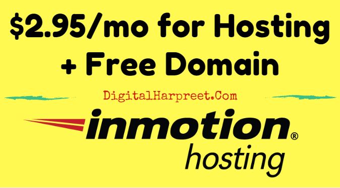 InMotion Hosting Coupon (Exclusive) – $2.95/mo for Hosting + Free Domain